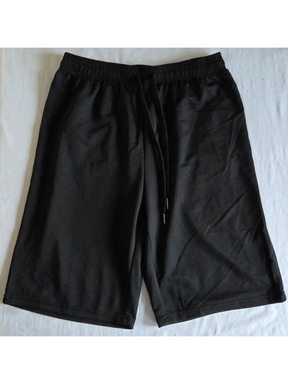 Youth Black Athletic Drawstring Shorts - L